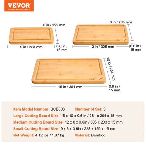 Bamboo Cutting Board Premium Versatile Cut Board with Built-in Handle ...