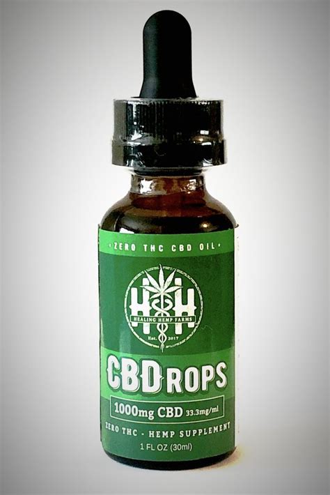 1000mg 0 Thc Pure Cbd Oil 30ml Healing Hemp Farms