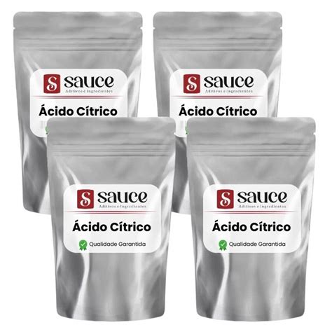 Kit Ácido Cítrico 4 pct 1 Kg cada SAUCE ADITIVOS E INGREDIENTES