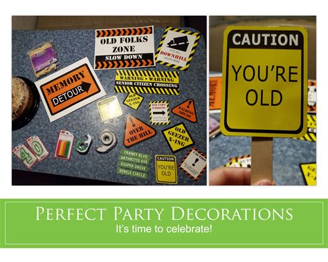 Over The Hill Printables Gag Ts Over The Hill Party Signs Etsy