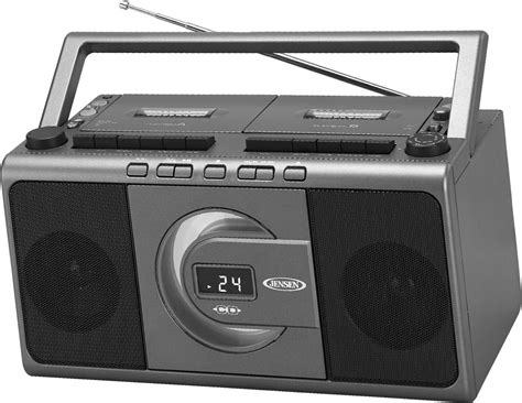 Jensen Portable Stereo Cd Player Dual Cassette Deck Recorder With Amfm