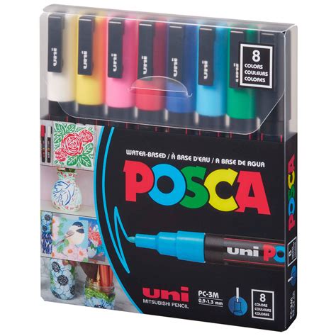 Departments Uni POSCA Marker PC 3M Fine Bullet 8 Set