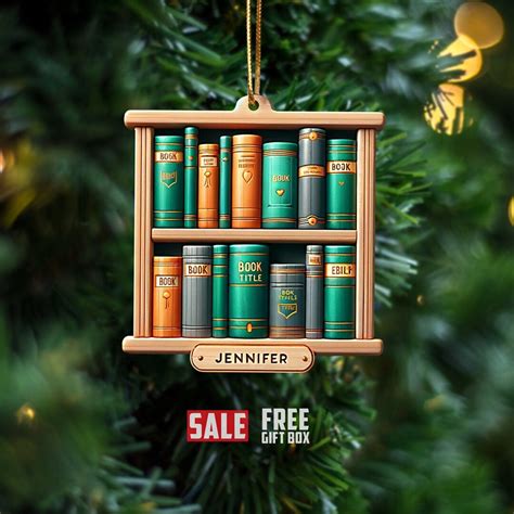 Personalized Christmas Book Tree Ornament D Book Lover Etsy