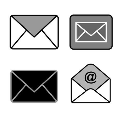 Premium Vector Mail Icon Black And White Vector Icon Design