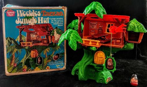 Vintage 1976 Hasbro Weebles Tarzan Jungle Hut Of Mars Edgar Rice