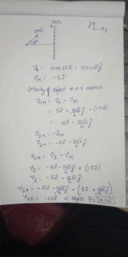 What Is The Velocity In Cm S Of Image In Situation Shown Below O