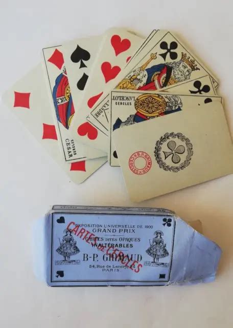 1 JEU 32 CARTES De Cercle Grimaud Anciennes EXPO UNIVERSELLE Playing