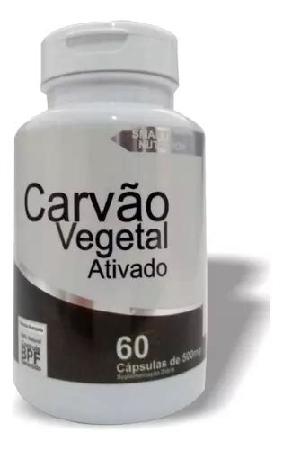 Carv O Vegetal Ativado C Psulas De Mg Elementos