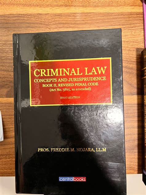 Criminal Law Vol Law Book Nojara Hobbies Toys Books