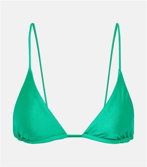 Via Triangle Bikini Top In Green Jade Swim Mytheresa