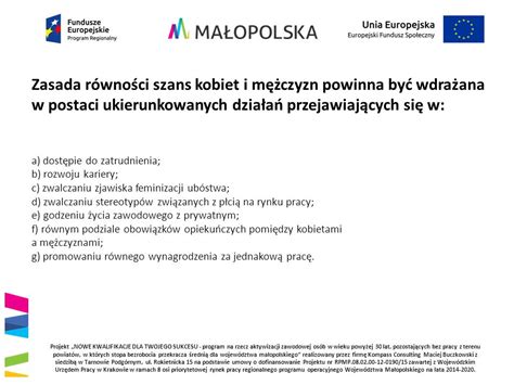 Projekt NOWE KWALIFIKACJE DLA TWOJEGO SUKCESU Program Na Rzecz