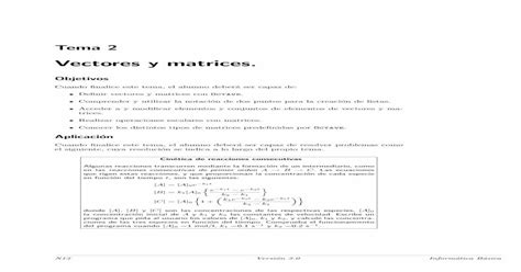 Vectores Y Matrices Pdf Document