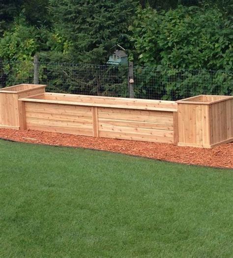 Custom Built Cedar Planters Pinemain Building A Raised Garden