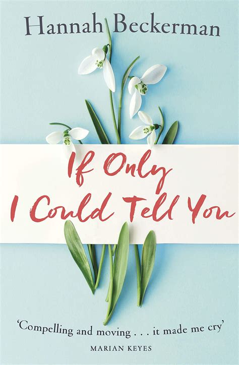 If Only I Could Tell You by Hannah Beckerman | Goodreads