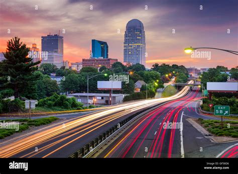 Winston-Salem, North Carolina, USA skyline Stock Photo - Alamy