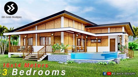 3 Bedroom Modern Bahay Kubo With POOL Elevated Amakan Farmhouse