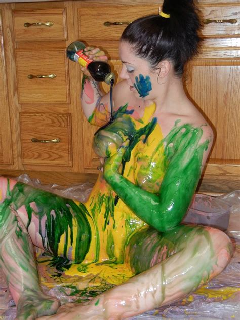 Curvy Brunette Melina Mason Covered In Goo