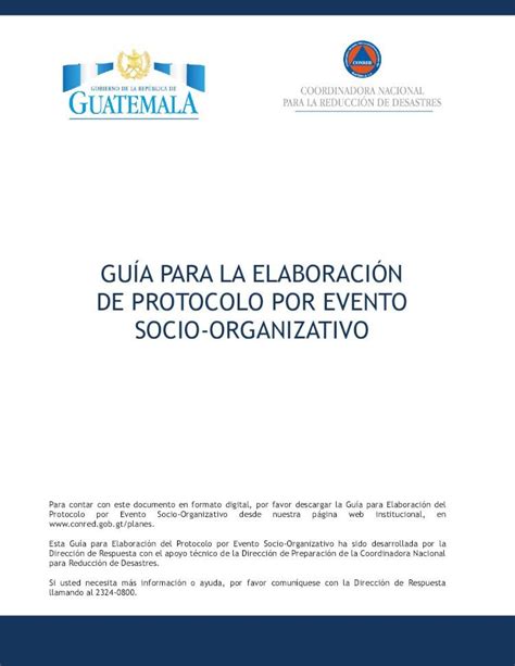 Pdf GuÍa Para La ElaboraciÓn De Protocolo Por Través De Su Secretaría Ejecutiva