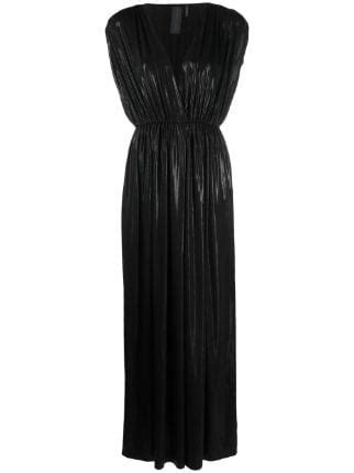 Norma Kamali Gathered Detail Belted Maxi Dress Farfetch