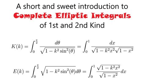 A Short And Sweet Introduction To Complete Elliptic Integrals Of First