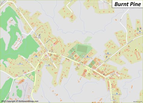 Burnt Pine Map Norfolk Island Detailed Maps Of Burnt Pine