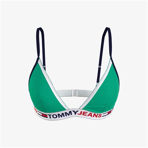 Tommy Hilfiger Triangle Fixed Rp Kadın Yeşil Bikini Üstü Kadin Mayo Bikini SuperStep