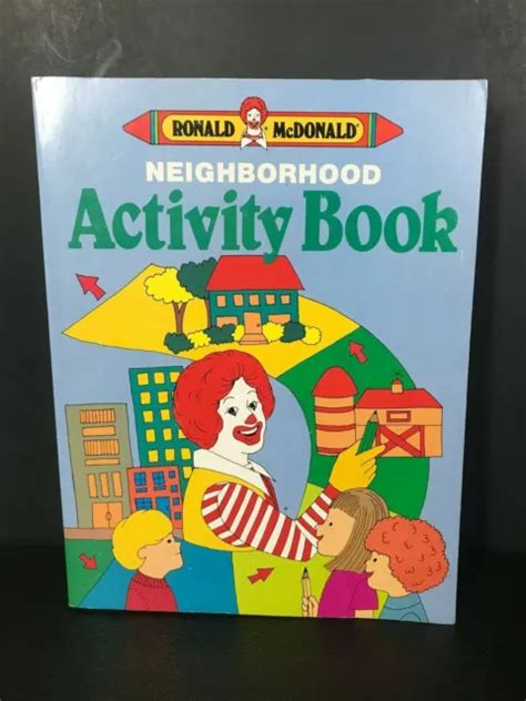 Livre De Coloriage Mcdonalds Ronald Mcdonald 1982 Livre Dactivités De