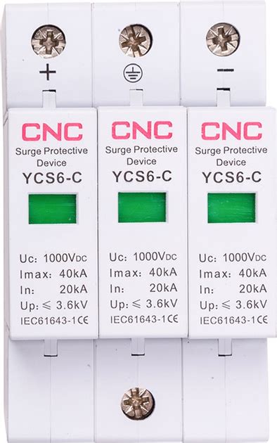 Ограничитель импульсных перенапряжений CNC YCS6/3P-C 20-40KA DC1000V DC ...