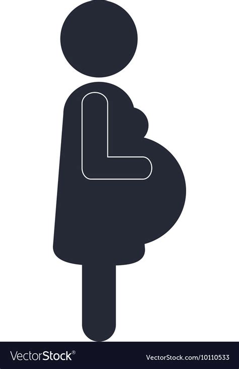 Pregnant Woman Icon Royalty Free Vector Image Vectorstock