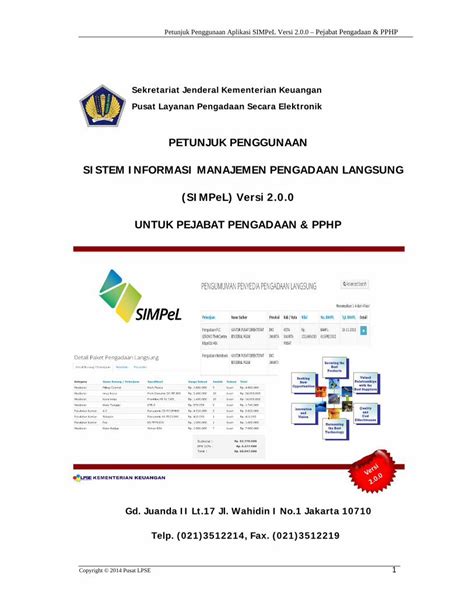 Pdf Petunjuk Penggunaan Sistem Informasi Manajemen Sistem