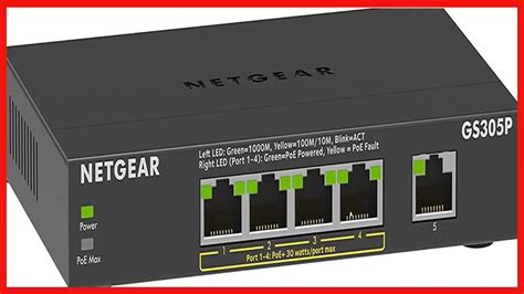 Netgear Port Gigabit Ethernet Unmanaged Poe Switch Gs P V With