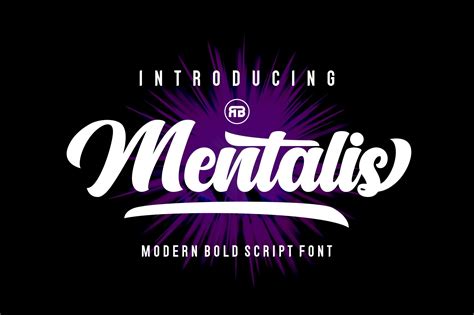 Mentalis - Modern Bold Script Font - Design Cuts