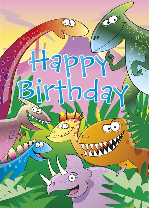 Dinosaur Birthday Card Printable