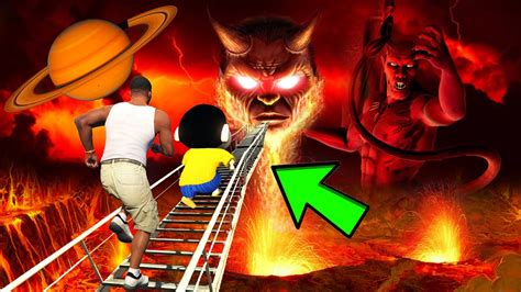 SHINCHAN AND FRANKLIN TRIED THE IMPOSSIBLE STAIRWAY TO HELL CHALLENGE