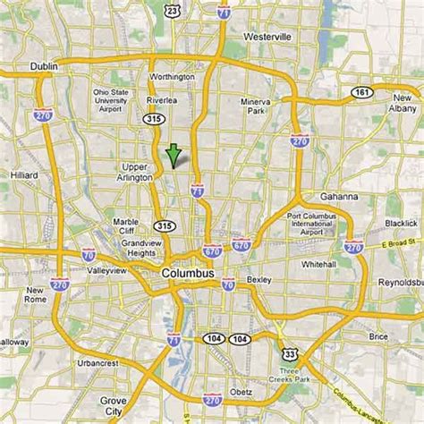 Map Of Columbus Free Printable Maps