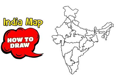 India Map Drawing How To Draw India Map Easily Easy Drawing With