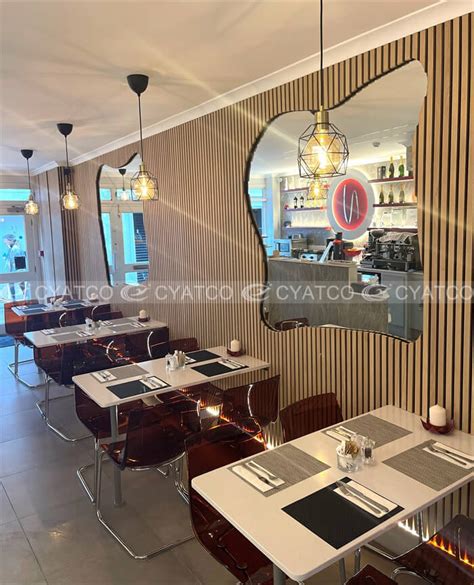 Restaurant Wood Wall Panel Design Cyatco Akupanel Custom Manufacturer