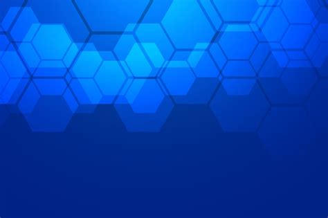 Fondo Hexagonal Azul Vector Gratis