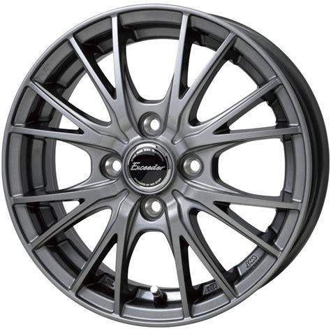 HOT STUFF ホットスタッフエクシーダー E05II 14インチ 14x4 5J 4 100 INSET 45 ダークシルバー DS 1本 新品 アルミホイール Exceeder