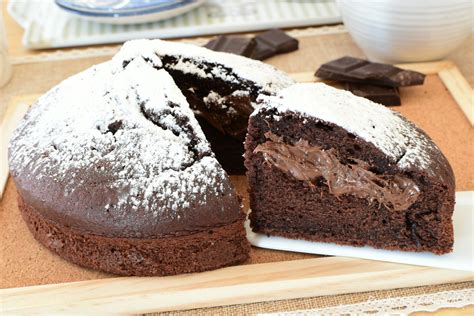 TORTA Al CACAO DOLCE RIPIENO Di Nutella Sofficissimo