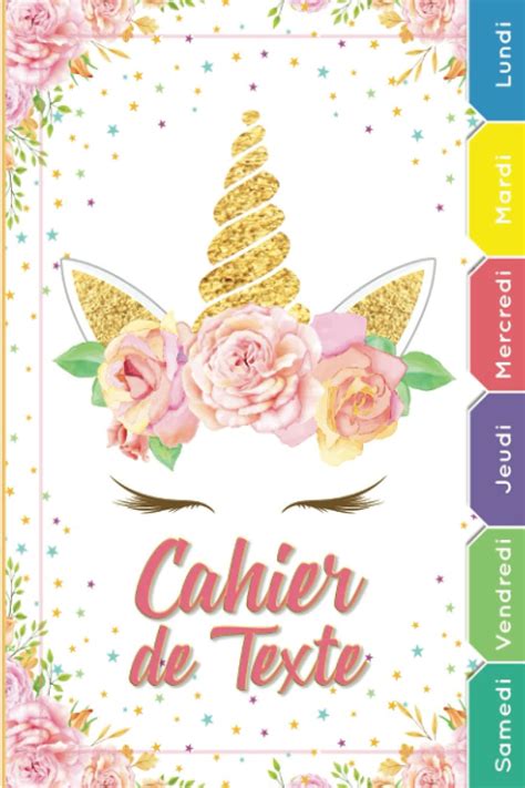 Buy Cahier De Texte Licorne Cahier De Texte Fille Licorne