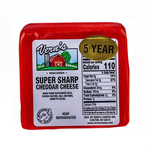 5 Year Aged Cheddar Cheese | Vern's Cheese | Wisconsin