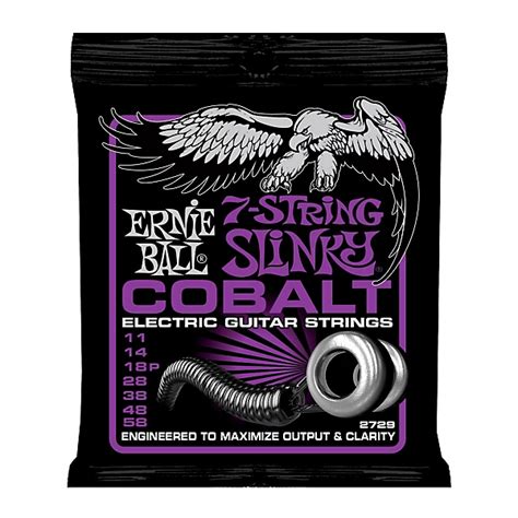 Ernie Ball 2729 Cobalt 7 String Power Slinky Electric Guitar Strings Guitar Center