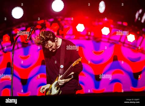 Josh Klinghoffer Of The American Funk Rock Band Red Hot Chili Peppers Pictured On Stage As He