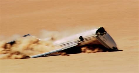 Passenger Airplane Boeing 727 Crash Test In Mexican Desert