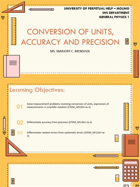 Lesson 1 2 Conversion Of Units And Error Analysis Pdf Observational