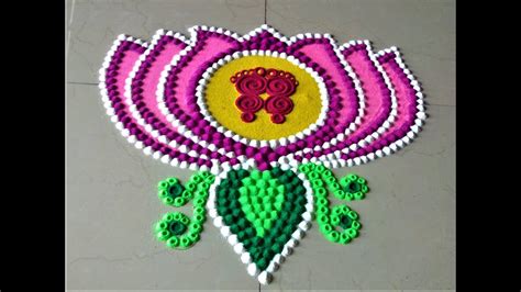 Mahalaxmi Pooja Rangoli Designslotuslaxmi Paul Rangolidiwali Rangoli