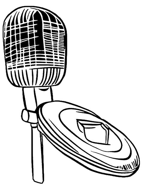 Microphone Coloring Page