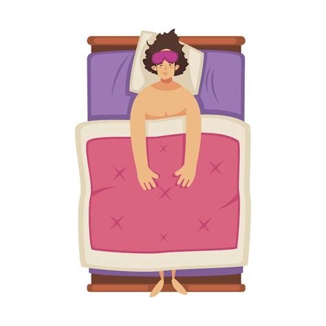 Free Vector Sleep Time Composition With Top View Of Sleepless Man