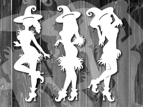 Halloween Witches Svg V 2 Isolated Clipart Cut File Sexy Witch Etsy